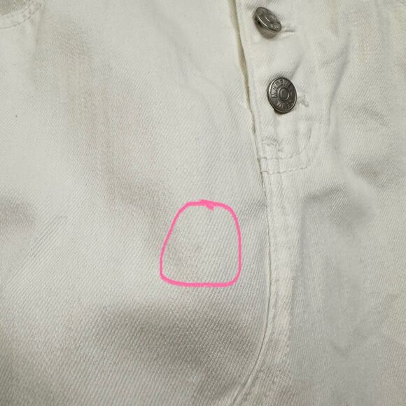 MADEWELL A-Line Rigid Denim Mini Skirt Button-Fly in White - Picture 4 of 12